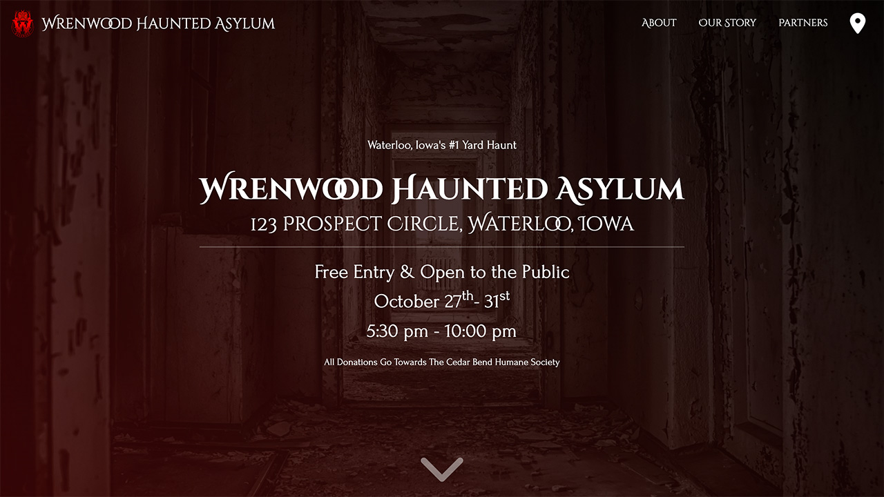 Wrenwood Haunt Website Screenshot